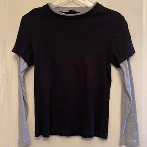 NEW NEVER WORN Vintage Y2K Juniors XL  layer look crewneck  tee